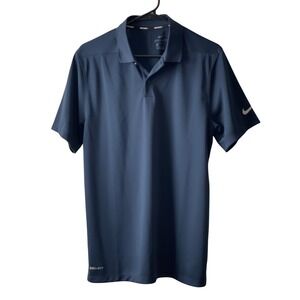 Nike Golf Dri-FIT Navy Blue Short Sleeve Polo Shirt Men's Size Small